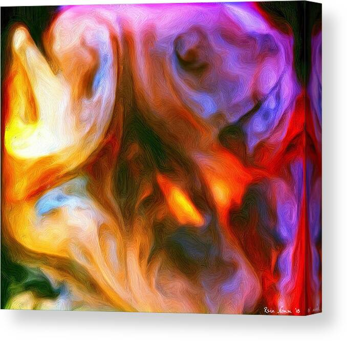  Canvas Print featuring the mixed media One-eyed Abstract by Rein Nomm