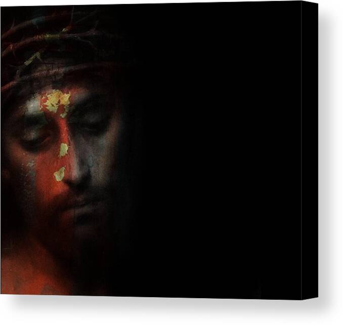 Christ Canvas Print featuring the mixed media One of Us by Paul Lovering