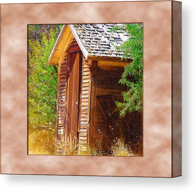 Outhouse Canvas Print featuring the photograph Outhouse 1 by Susan Kinney