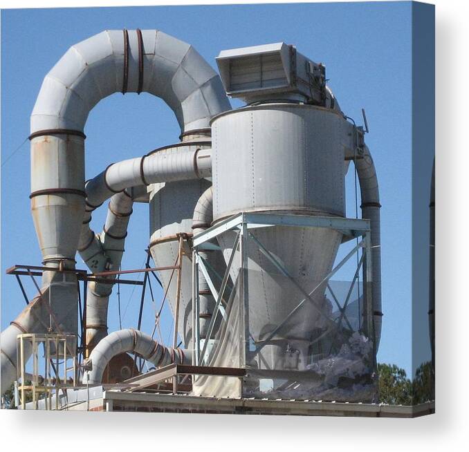 Digital Photograph Canvas Print featuring the photograph Paper recycling plant 2 by Stephen Hawks