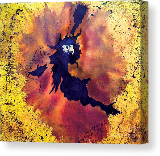 Eye Canvas Print featuring the painting Pete's Speed of Light by Albert Puskaric