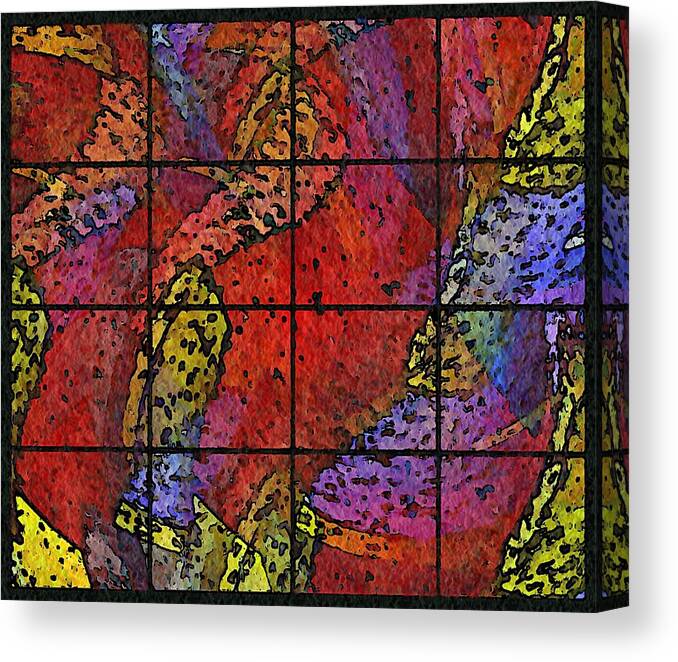 Abstract Canvas Print featuring the digital art Plug Into the Color Grid by Terry Mulligan