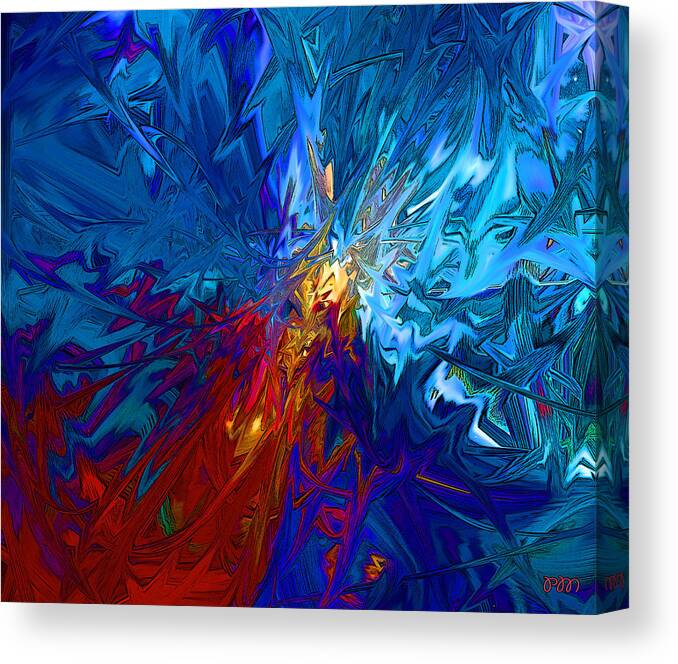 Sea Scape Original Contemporary Canvas Print featuring the digital art Prime Mix 1b by Phillip Mossbarger