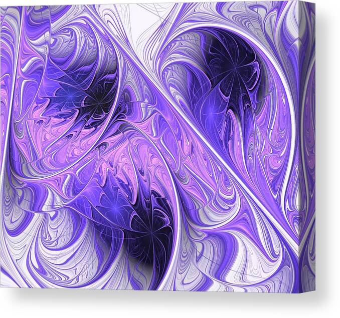 Purple Canvas Print featuring the digital art Purple Dream by Anastasiya Malakhova