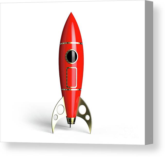 Air Canvas Print featuring the digital art Rocket old by Bruno Haver