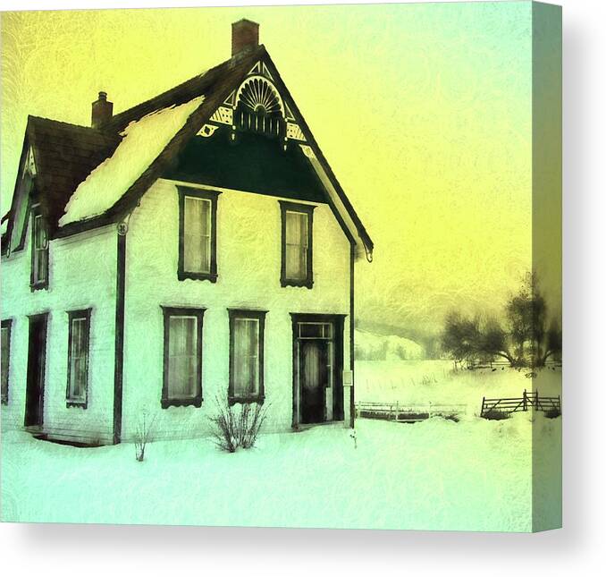 Architecture Canvas Print featuring the photograph Schubert House by Kathy Bassett