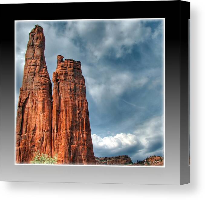 Spider Rock Canvas Print featuring the photograph Spider Rock by Farol Tomson