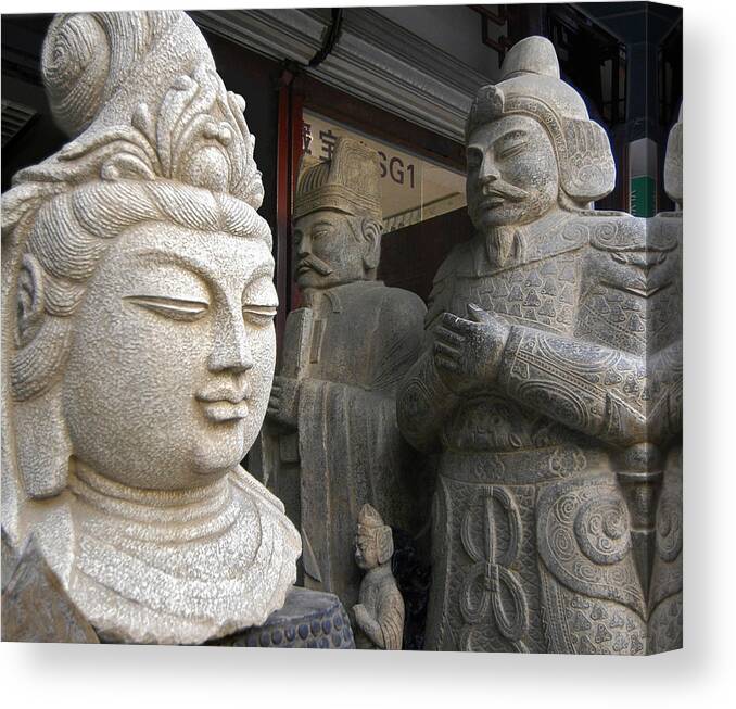 China Canvas Print featuring the photograph Statues by Murray Bloom