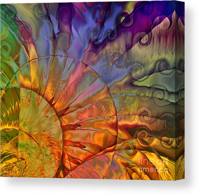 Abstract Canvas Print featuring the painting Sundial by Mindy Sommers