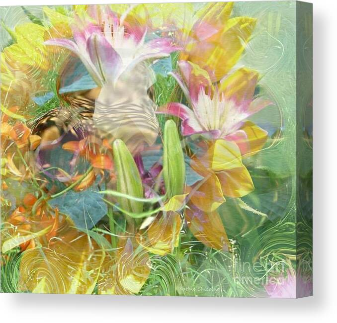 Photography Canvas Print featuring the photograph Sunshine and Flowers by Kathie Chicoine