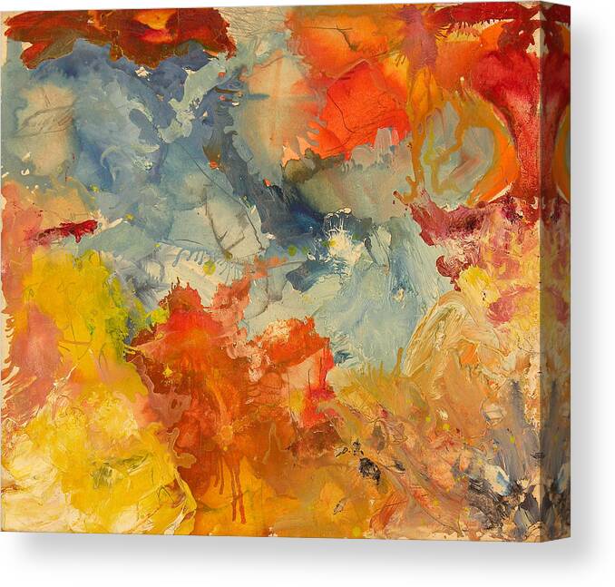 Abstract Sunset Canvas Print featuring the painting Tasmanian Sunset by Joe Michelli