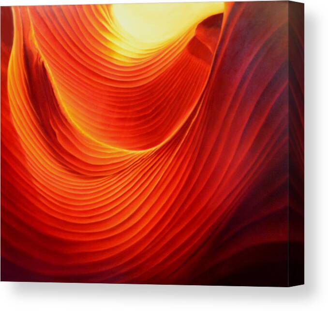 Antelope Canyon Canvas Print featuring the painting The Swirl by Anni Adkins