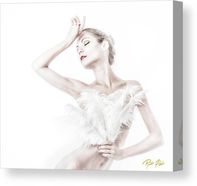 Models Canvas Print featuring the photograph VikTory in White - Feathered by Rikk Flohr