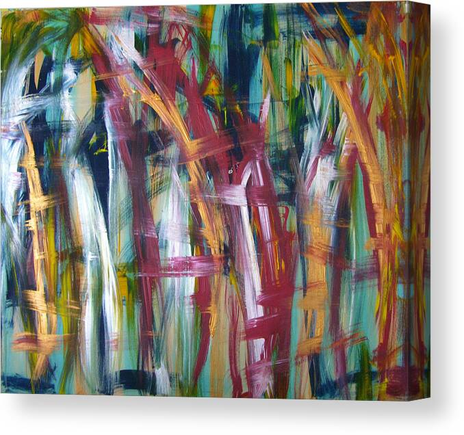 Abstract Artwork Canvas Print featuring the painting W34 - luvu by KUNST MIT HERZ Art with heart