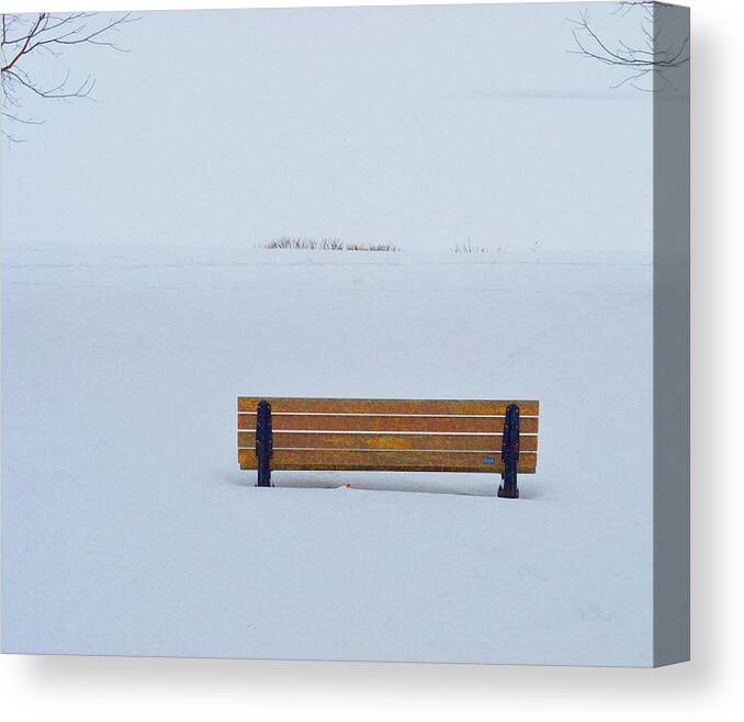 Abstract Canvas Print featuring the digital art Winter Stillness by Lyle Crump