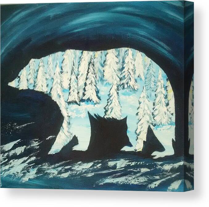 Winter Canvas Print featuring the painting Winter Wonderland by Lynne McQueen