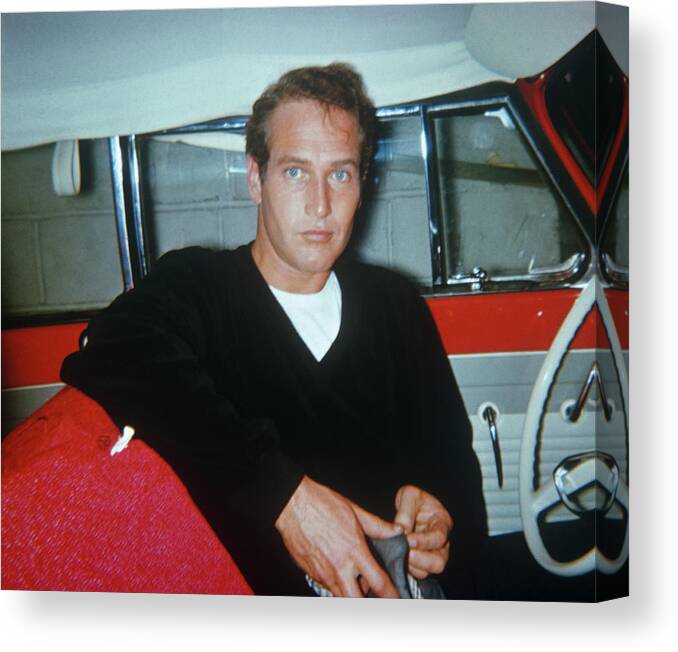 Car Canvas Print featuring the photograph Paul Newman #1 by Art Zelin