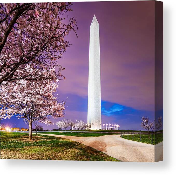 Landscape Canvas Print featuring the photograph Washington Dc, Usa In Spring Season #10 by Sean Pavone