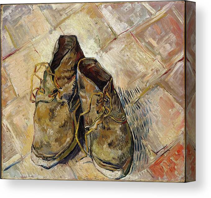 Painting Canvas Print featuring the painting Shoes by Vincent Van Gogh