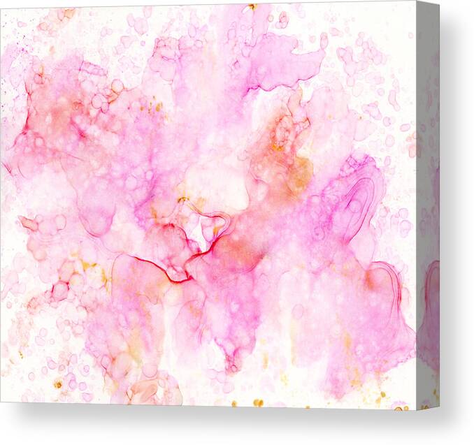 Pink Canvas Print featuring the painting Abstract 36 by Lucie Dumas