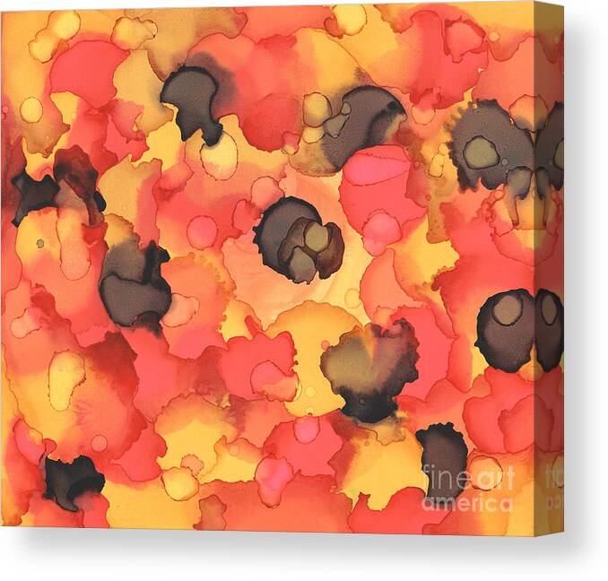 Abstract Canvas Print featuring the painting Abstract 42 by Lucie Dumas