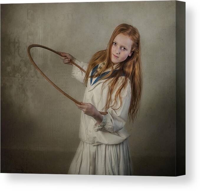 Portrait Canvas Print featuring the photograph Amy by Monika Vanhercke