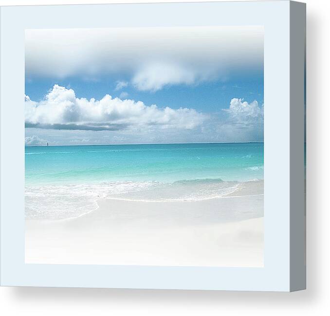 Transfer Print Canvas Print featuring the photograph Anguilla White Sand And Turquoise Water by Anne Strickland Fine Art Photography
