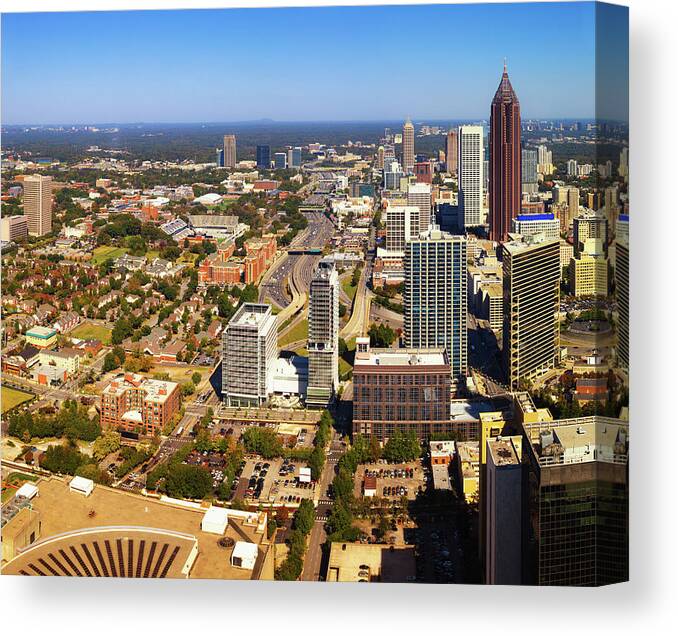Atlanta Canvas Print featuring the photograph Atlanta Downtown, Georgia, Usa by Moreiso