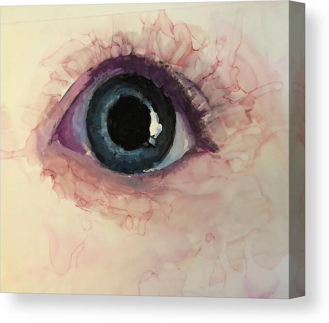 Baby Canvas Print featuring the painting Baby Eye by Christy Sawyer