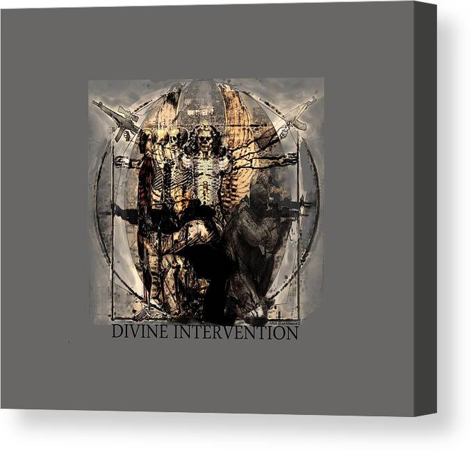 Military Art. Military Artists Canvas Print featuring the digital art Divine Intervention by Todd Krasovetz