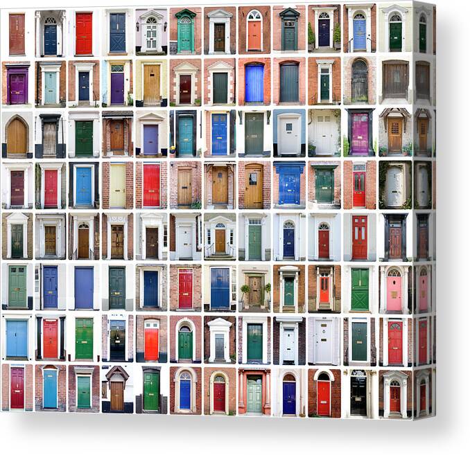 Icon Set Canvas Print featuring the photograph English Shire Doors by Peteraustin