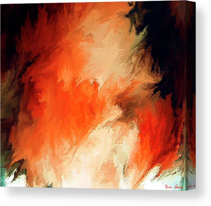  Canvas Print featuring the mixed media Engulfed by Rein Nomm