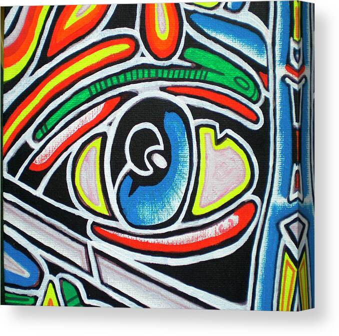 Eye Canvas Print featuring the mixed media Eye by Abstract Graffiti