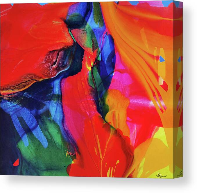Jungle Fever 1 Canvas Print featuring the painting Jungle Fever 1 by Aleta Pippin