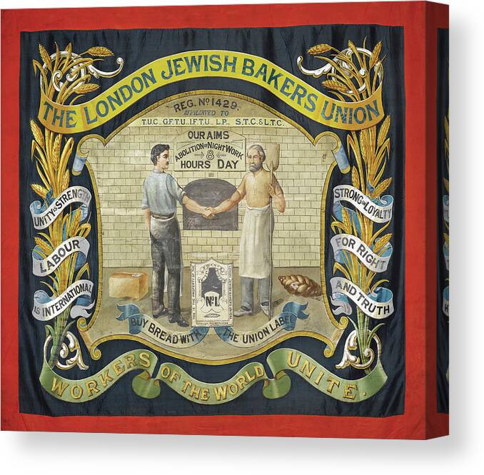 Union Canvas Print featuring the painting London Jewish Bakers� Union by Unknown