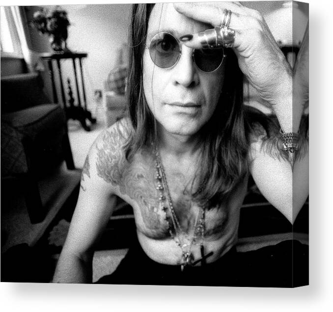 Music Canvas Print featuring the photograph Ozzy Osbourne by Martyn Goodacre