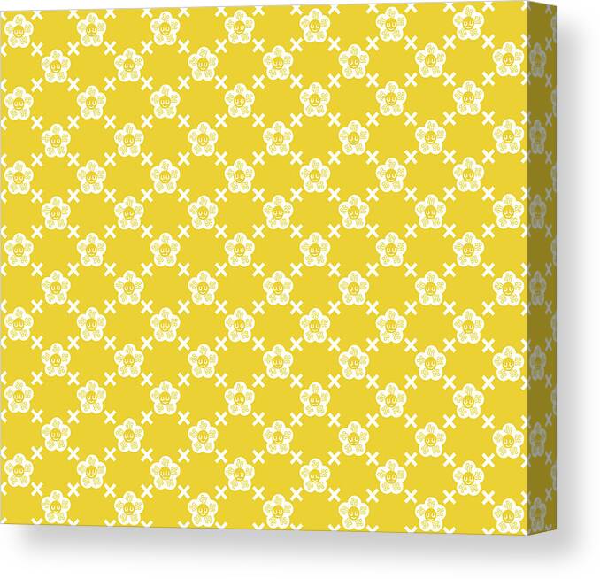 Yellow Canvas Print featuring the photograph Wallpaper Flower Chobopop by Chobopop