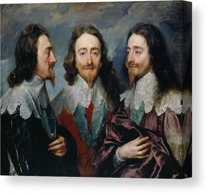 Charles I Canvas Print featuring the painting Charles I #1 by Sir Anthony Van Dyck