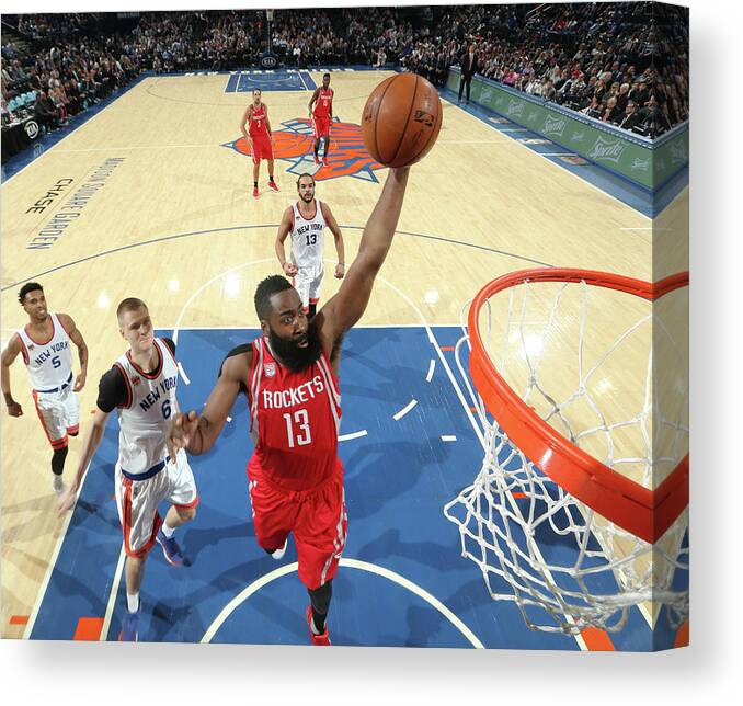 Nba Pro Basketball Canvas Print featuring the photograph James Harden by Nathaniel S. Butler