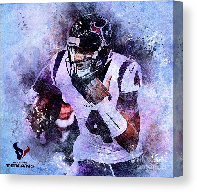 Houston Texas NFL American Football Team, Houston Texas Player,Sports  Posters for Sports Fans Canvas Print / Canvas Art by Drawspots  Illustrations - Instaprints