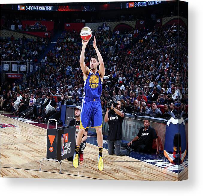 Event Canvas Print featuring the photograph Klay Thompson by Nathaniel S. Butler