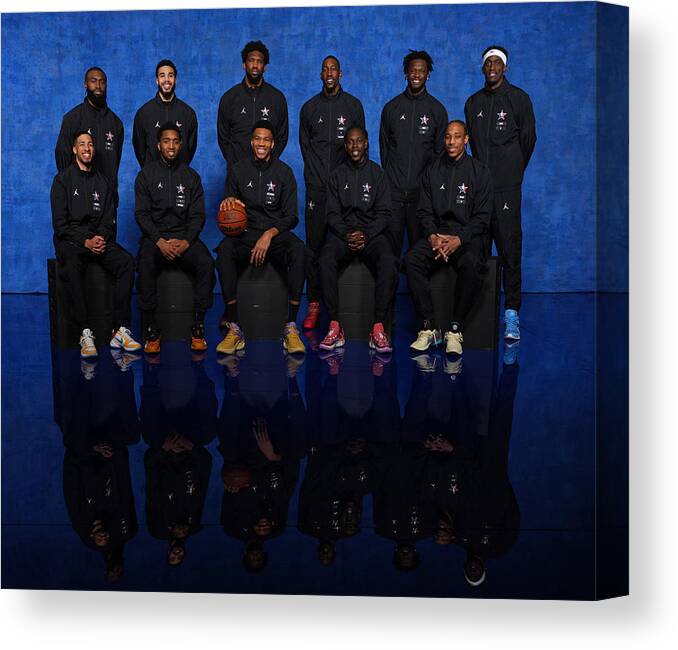 Eastern Conference All Stars Canvas Print featuring the photograph 2023 NBA All-Star - NBA All-Star Game by Jesse D. Garrabrant