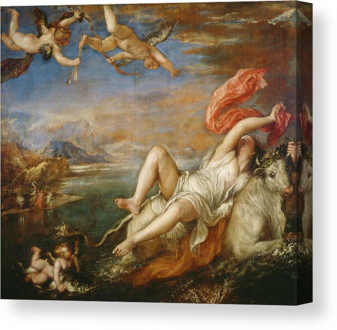 Titian Canvas Print featuring the painting Europa by Titian