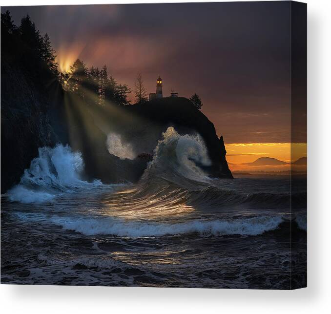 Cape Disappointment Canvas Print featuring the photograph Cape Not-Disappointing by Michael Ash