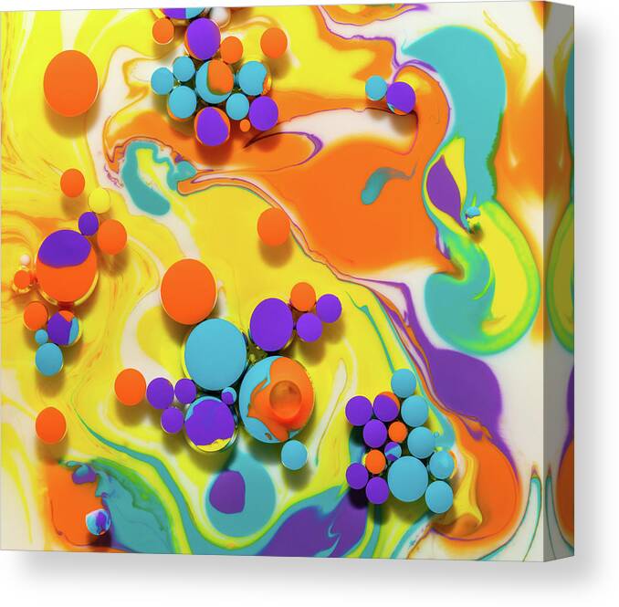Abstract Canvas Print featuring the photograph Colorful Chaos by Elvira Peretsman