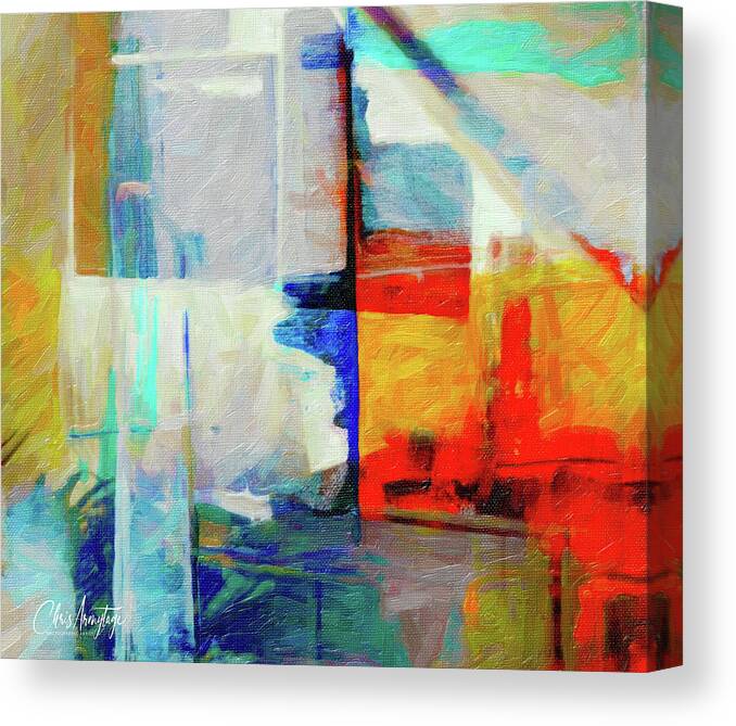 Abstract Expressionism Canvas Print featuring the painting Empty Cities Abstract by Chris Armytage