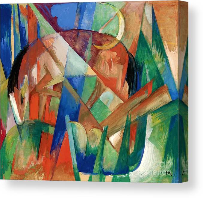 Art History Canvas Print featuring the painting Fabulous Beast II by Franz Marc