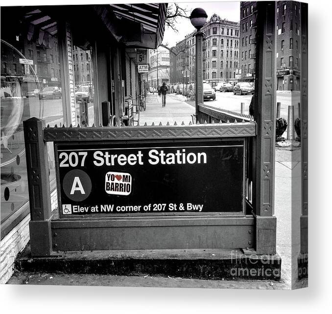 Subway Canvas Print featuring the photograph I Love My Barrio by Cole Thompson
