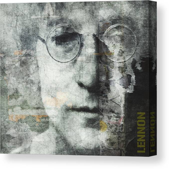 John Lennon Canvas Print featuring the digital art Lennon - I Know I Know by Paul Lovering