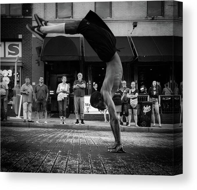 Beale Street Canvas Print featuring the photograph Mr. Jarvis Handspring by Darrell DeRosia